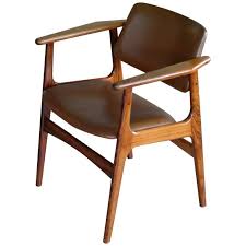 Danish 1960s Desk Or Side Chair In Leather And Rosewood By Erik Buch In 2020 Simple Dining Chairs Vintage Office Chair Modern Desk Chair