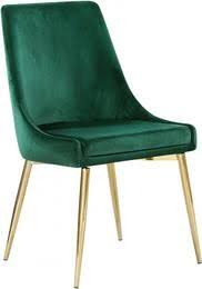 Emerald Green Velvet Chair With Gold Legs Green Dining Chairs Tufted Dining Chairs Upholstered Dining Chairs