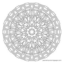 Mandala is a sanskrit word meaning circle, and a mandala is a circular and often symmetrical geometric arrangement of shapes. Origin Cog Geometry Coloring Pages Geometric Coloring Pages Mandala Coloring Books Abstract Coloring Pages