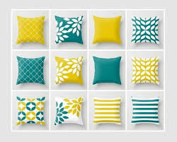 Throw Pillow Covers Mustard Yellow Teal White Accent Pillow Cover Couch Cushion Cover Home Decor L Teal Throw Pillows Living Room Pillows White Accent Pillow