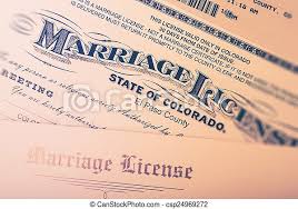Copies of these records do not require a formal request through the colorado open records act (cora). Marriage License Issued In Colorado State United States Marriage Or Divorce Concept Marriage License Document Closeup Canstock