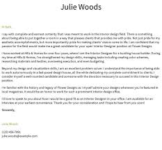 Interior Designer Cover Letter Examples Samples Templates Resume Com