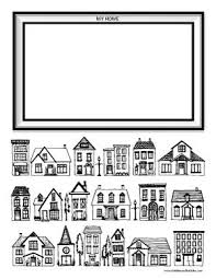 Read on to learn more about the color maroon, what colors are used to make this deep red shade and what colors go well with it, whether you're refer. Houses Coloring Page Dabbles Babbles House Colouring Pages Coloring Pages Picture Frame Template