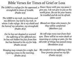 Our heart aches for you and your family. Scripture For Grief