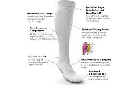 Compression Socks For Men Women 20 30 Mmhg Anti Dvt Flight Travel Stockings Swollen Embolic Restless Legs Varicose Veins Running Shin Splints Calf Pressure Support Pregnancy