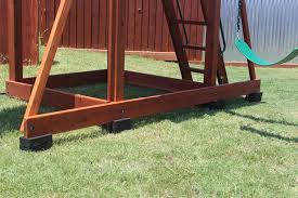 how do i keep my swing set from sinking