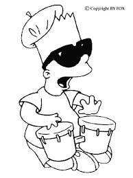 Bart Playing Music Coloring Page More The Simpsons Coloring Sheets On Hellokids Com Music Coloring Coloring Pages Simpsons Drawings