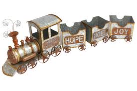 Holiday Metal Galvanized Antique Finish Train With 3 Cars Ashley Furniture Homestore Christmas Train Set Christmas Train Indoor Christmas Decorations