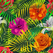 4 best palm leaf template printable. Beautiful Seamless Vector Floral Pattern Background Tropical Flowers Palm Leaves Jungle Leaves Plants Exotic Print Royalty Free Cliparts Vectors And Stock Illustration Image 60660869