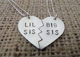 Sterling Silver Lil Sis Big Sis Heart Necklace Sterling Silver Big Sister Little Sister Necklace Definitely Best Friend Necklaces Friend Necklaces Silver