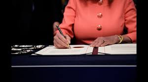 The senate impeachment trial of president trump began with the reading of the impeachment articles. Senators Take Their Oaths In Trump Impeachment Trial Wqad Com