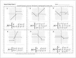It contains linear functions, quadratic functions, radical. Graphing Piecewise Defined Functions Walk Around Activity Matching