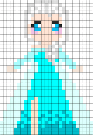 Frozen Cutie Elsa Perler Bead Pattern Bead Sprite Perler Beads Perler Bead Patterns Hama Beads Design
