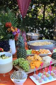16th Birthday Birthday Party Ideas Teenage 16 Sweet 16 Luau Kara S Party Ideas Tropical Food Luau Party Food Sweet 16 Food Ideas