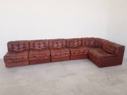 That's what modern farmhouse living is all about. Patchwork De Sede Ds11 6 Piece Sectional Sofa In Dark Cognac Leather 1970s 88151