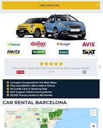 start your travel planning here compare rates shop name you recognised travel barcelona car rental rental trip planning