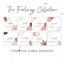 Printable Essential Oil Labels The Feelings Collection Set Etsy Essential Oil Labels Essential Oil Labels Printable Essential Oil Roller Bottle Labels
