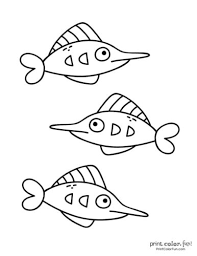 My kids most of all like to color animals. Top 100 Fish Coloring Pages Cute Free Printables Coloring Page Print Color Fun