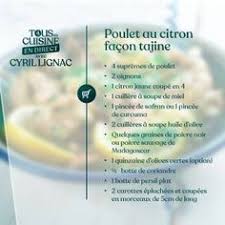 Les Recettes De L Emission Tous En Cuisine De Cyril Lignac En 2020 Poulet Au Citron Recette Recette Cyril Lignac