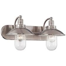 Downtown Edison 18 1 2 Wide Brushed Nickel Bathroom Light 2y638 Lamps Plus