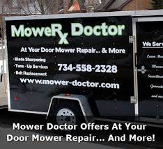 Local mower shops generally have on hand your equipment for a minimum of 2 weeks. At Your Door Mobile Lawn Mower Repair Service Mower Doctor Com Lawn Mower Repair Lawn Mower Storage Commercial Mowers