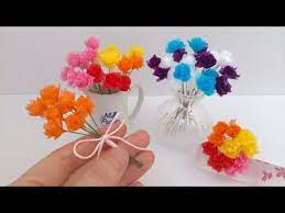 お花紙で簡単に作ることが出来ます しかも小さいので半端で少量のお花紙も利用することが出来ます とても綺麗で可愛いですよ お花紙は どちらもセリア 100均 で購入したものです 材料 お花紙 2 2cmぐ ペーパーフラワー 作り方 花 紙 作り方 花の紙工作