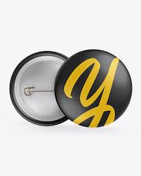 Download Two Glossy Button Pins Mockup In Stationery Mockups On Yellow Images Object Mockups