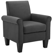 Lila tufted linen arm chair. Angelo Dark Gray Microfiber Fabric Armchair