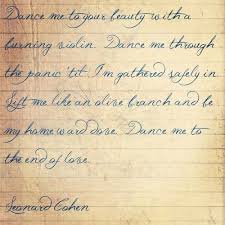 Leonard Cohen Dance Me To The End Of Love Lyrics Prevod Leonard Cohen Dance Me To The End Of Love