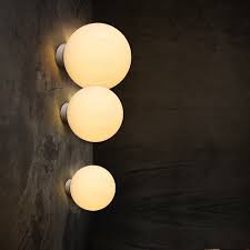 White Ball Shape Glass Shade For Sconces Wall Lighting