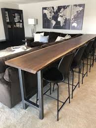 Live Edge Sofa Table Home Bar Table Home Bar Table Live Edge Dining Table Table Behind Couch