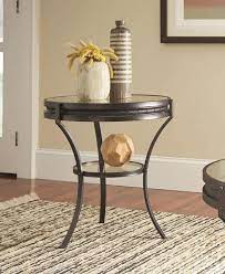Vasagle end tables set of 2, side tables with storage shelf, slim night tables, steel frame, for living room, study, bedroom, industrial, rustic brown and black ulet272b01 4.5 out of 5 stars 574 $63.99 $ 63. Living Room Industrial Rustic Occasional Tables Industrial Black Side Table 705217 End Tables Value Home Furniture