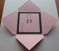 An adorably pink card template for an upcoming baby shower. How To Make Your Own Baby Shower Invitations Homemade Baby Shower Invitations Baby Shower Invitations Brown Baby Shower Invitations