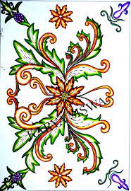 Sketsa batik ini bukan merupakan pola batik klasik. Gambar Batik Bunga Harian Nusantara
