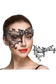 Amazon.com: Haomye Masquerade Mask Venetian Mask Black Lace Masks Mardi  Gras Eye Mask for Carnival Costume Cosplay(black) : Clothing, Shoes &  Jewelry