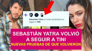 Los rumores empezaron cuando el muy querido cantautor venezolano ricardo montaner anunció casualmente como respuesta a una seguidora que la pareja sebastini habían vuelto. Sebastian Yatra Volvio A Seguir A Tini Nuevas Pruebas De Que Volvieron Juntos Youtube
