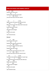 C g f c f c g] c g Chord Gitar Terlalu Lama Sendiri By Kunto Aji