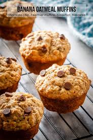 Chocolate Chip Banana Oatmeal Muffins Bake Eat Repeat Recipe Oatmeal Chocolate Chip Muffins Banana Oatmeal Muffins Banana Oatmeal Chocolate Chip Muffins