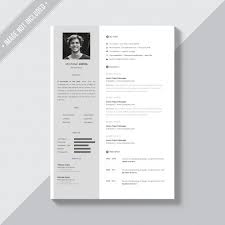 White Cv Template With Silver Details Premium Psd Freepik Psd Mockup Business Template Resume Cv Template Creative Resume Templates Resume Templates