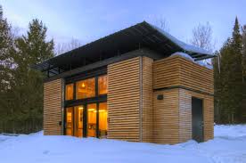 This modular mobile container house has the coolest design ever, and even has room for a sauna near the entrance. Home Design Plans Modern Small Prefab House