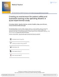 Anaesthesia pdf anaesthesia pdf free download anaesthesia pdf notes anaesthesia pdf files anaesthesia machine pdf spinal anaesthesia pdf anaesthesia b. Pdf Medical Teacher Creating An Environment For Patient Safety And Teamwork Training In The Operating Theatre A Quasi Experimental Study Carl Johan Wallin And Ursula Dahlstrand Academia Edu