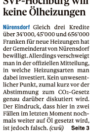 Das gute beispiel der schweiz in sachen klimaschutz soll aufrechterhalten werden, das befürworten auch die gegner. Svp Bezirk Bulach Tendenziose Berichterstattung Verniedlicht Co2 Gesetz