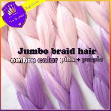 New Arrive 8pc Two Tone Pink Purple Straight Bulk Hair Kanekalon Jumbo Braids Xpression Braiding H Braided Hairstyles Kanekalon Jumbo Braid Braiding Hair Weave