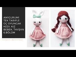 Amigurumi Poncik Kedi Tavsan Ve Sacli Bebek Yapilisi Tek Tarif Uc Farkli Oyuncak Free Pattern Amigurumi Oyuncak Bebek