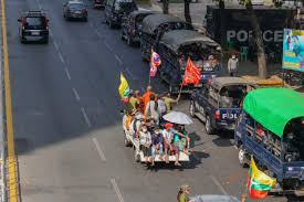 How hello, world! program works? Myanmar Coup Meme 6fcozhhm0eymum Soldiers Stand Guard On A Blockaded Road To Myanmar S Parliament In Naypyidaw On February 1 After The Military Detained The Country S De Facto Leader Aung San