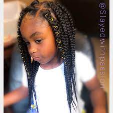 Kids Jumbo Box Braids Boxbraids Kidsbraids Www Slayedwithpassion Com Kids Braided Hairstyles Short Box Braids Little Girl Box Braids