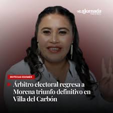 Ofelia Antonio Sandoval derrotó a su adversario del PRI, Gumaro González  Vázquez, con casi nueve mil votos. 👉🏻  https://lajornadaestadodemexico.com/arbitro-electoral-regresa-a-morena-triunfo-definitivo-en-villa-guerrero/