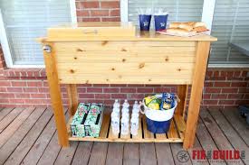 How To Build A Diy Patio Cooler Cart Fixthisbuildthat Patio Cooler Grill Cart Wooden Cooler