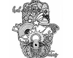 School's out for summer, so keep kids of all ages busy with summer coloring sheets. Hamsa Coloring Pages Etsy