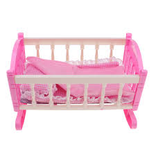 29 20cm Cradle Baby Doll Bed For 9 11 Reborn Girl Doll Kids Pretend Play Toy Dollhouse Furniture Decor Dolls Accessories Aliexpress